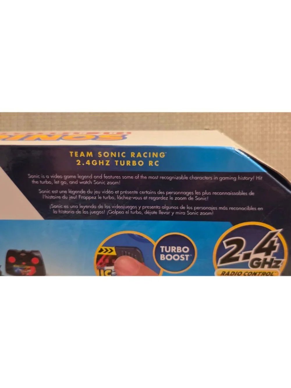 SONIC THE HEDGEHOG RADIO CONTROLLED CAR TURBO BOOST TEAM SONIC RACING RC 2.4 GHZ